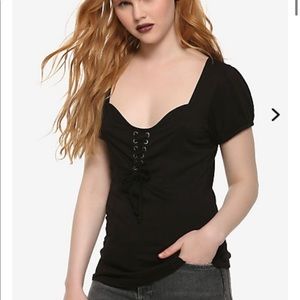 Hot Topic Lace Up Top